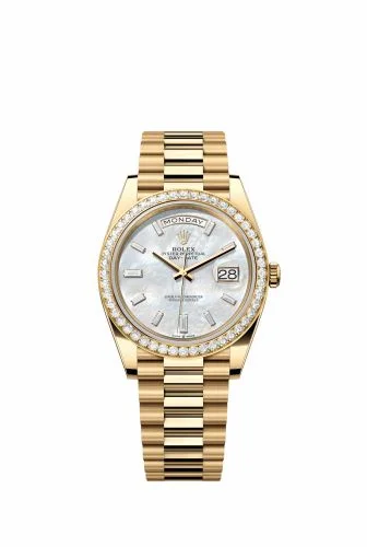 Rolex Day-Date 40 Yellow Gold - Diamond / MOP - Baguette 228348RBR-0046 (m228348rbr-0046)